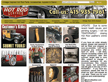 Tablet Screenshot of hotrodleather.com